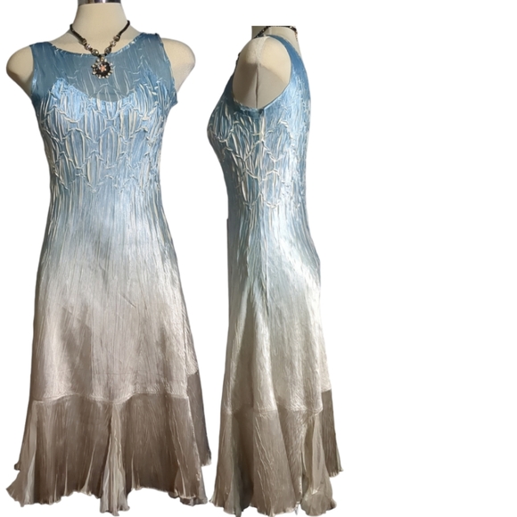 Komarov Luxury Designer Flare pleated Dress Size S - Picture 3 of 16